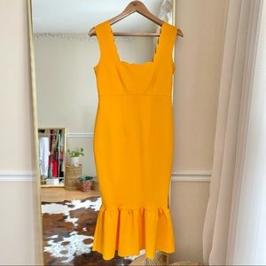 ASOS Maternity Yellow Scalloped Mermaid Dress 6